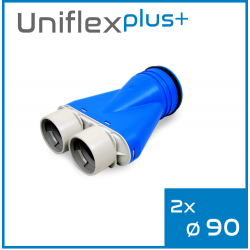 Uniflexplus+ telo anemostatu 90°2x90 mm OS-290